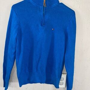 Tommy Hilfiger Blue Cowl Neck Sweater